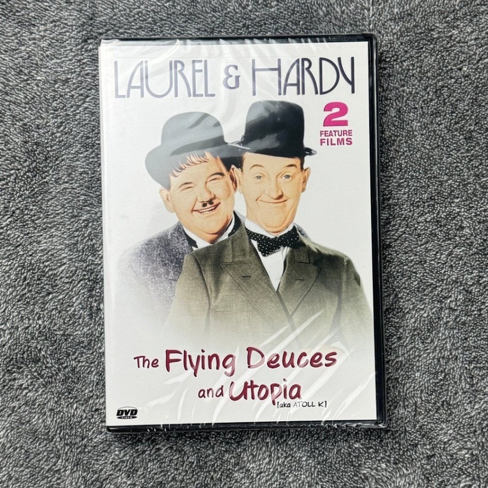 Laurel & Hardy 2 Feature Films DVD The Flying Deuces & Utopia Atoll K New Sealed
